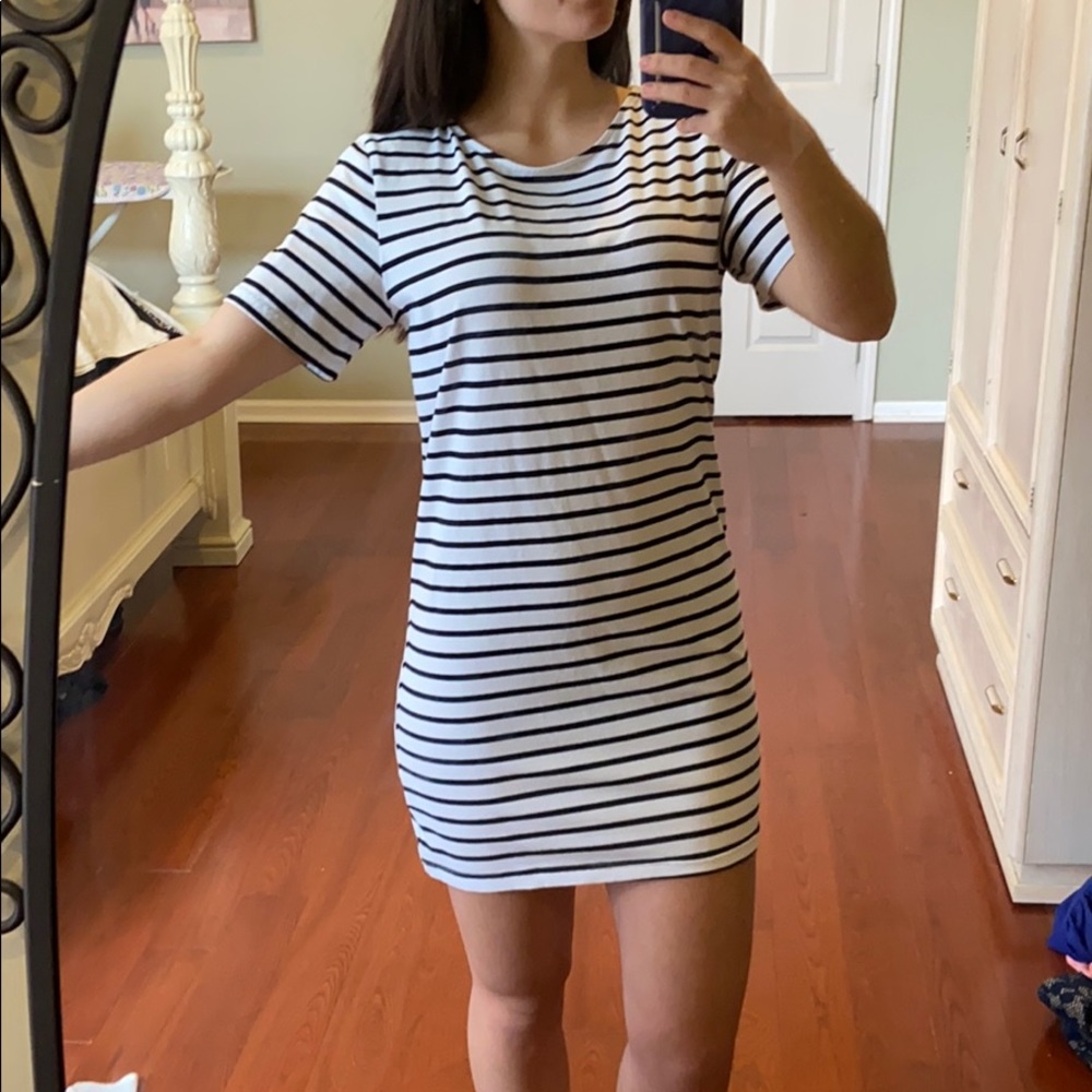 Stripped T-shirt dress